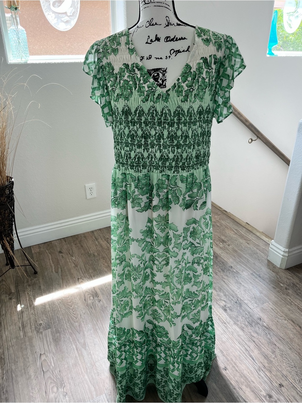 Maison Tara v neck maxi dress